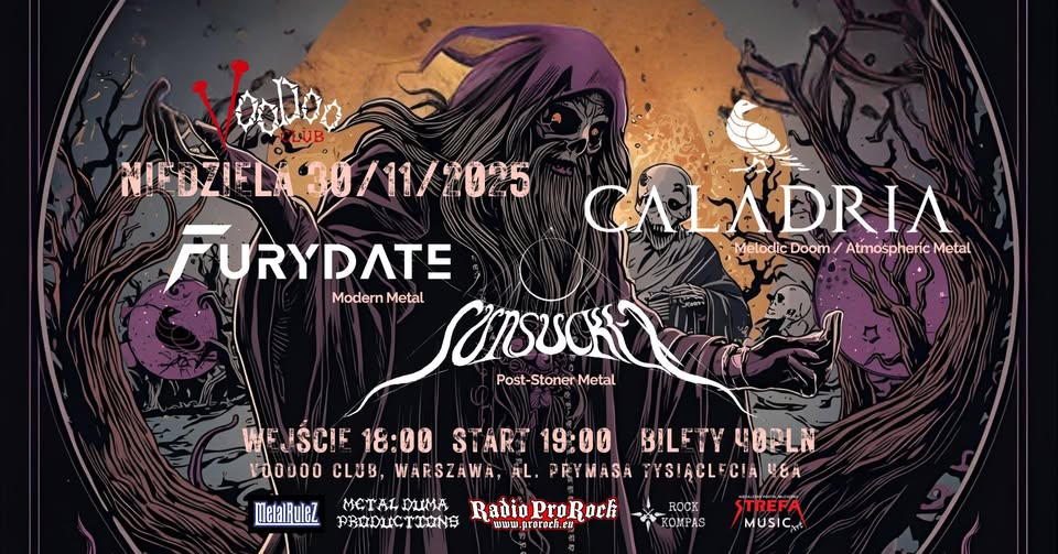 SUNSUCKER / FURYDATE / CALADRIA zapraszają na ostatni koncert listopada w VooDoo Club!