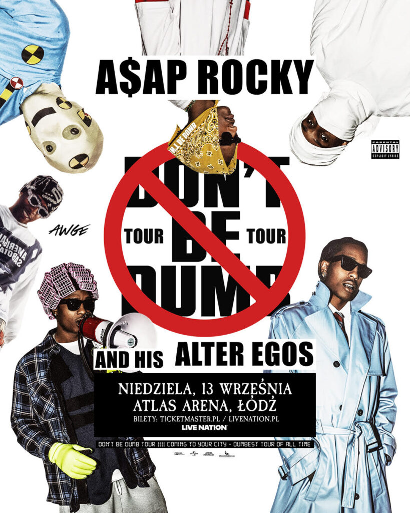A$AP ROCKY wystąpi w Łodzi w ramach DON’T BE DUMB WORLD TOUR!
