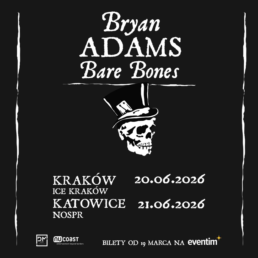 Bryan Adams z projektem „Bare Bones” – pierwszy raz w Polsce!