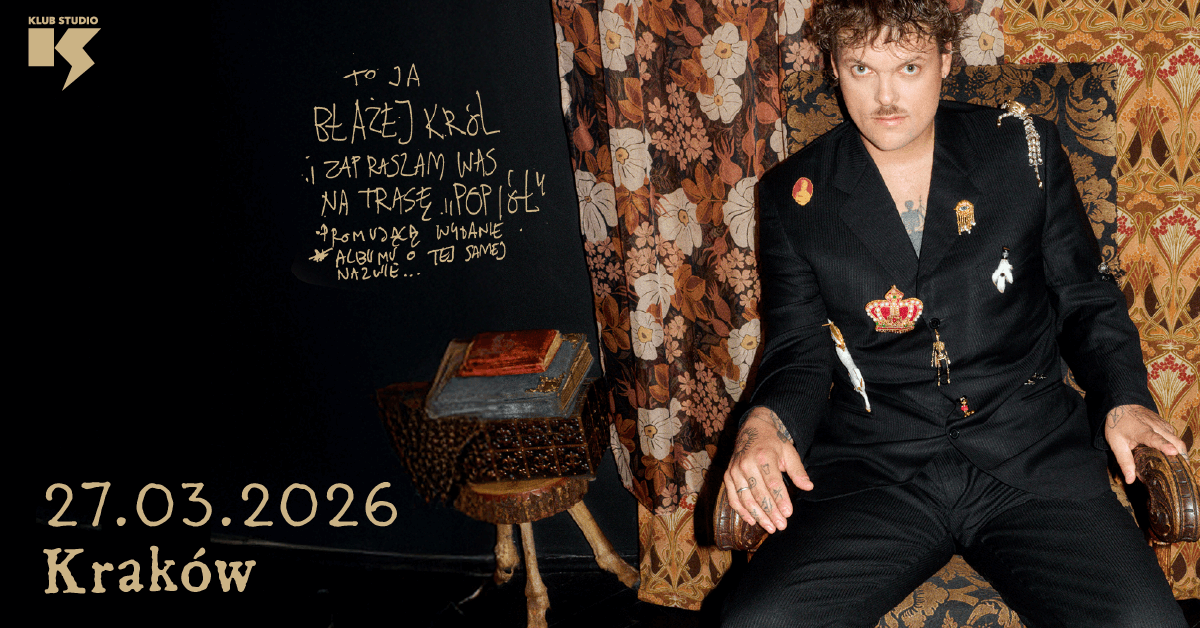 Błażej Król w Krakowie – trasa „Popiół” już 27 marca w Klubie Studio + Sujka jako gość specjalny