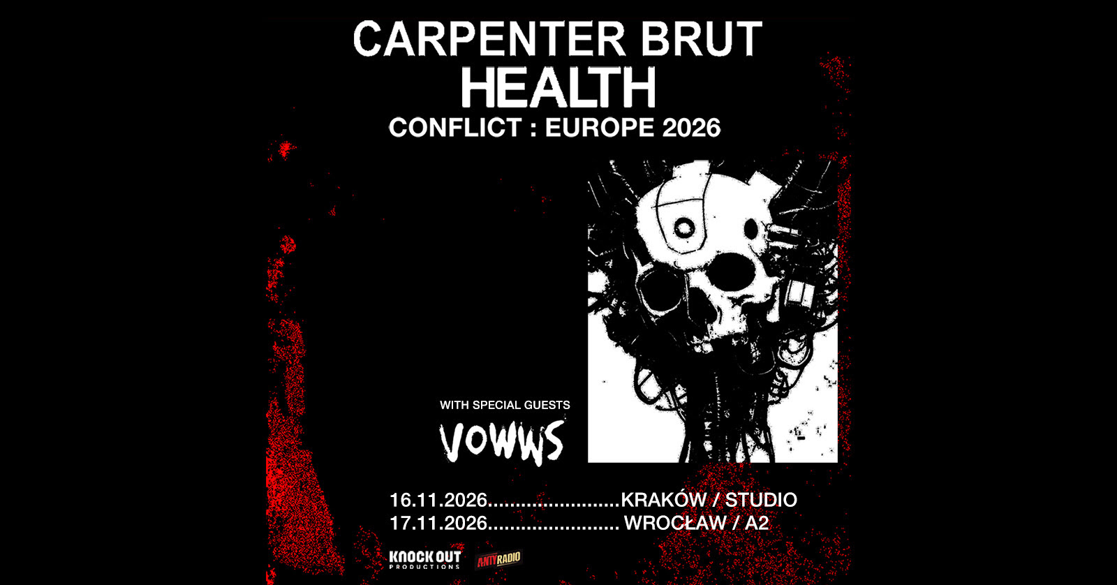 Carpenter Brut i Health na dwóch polskich koncertach