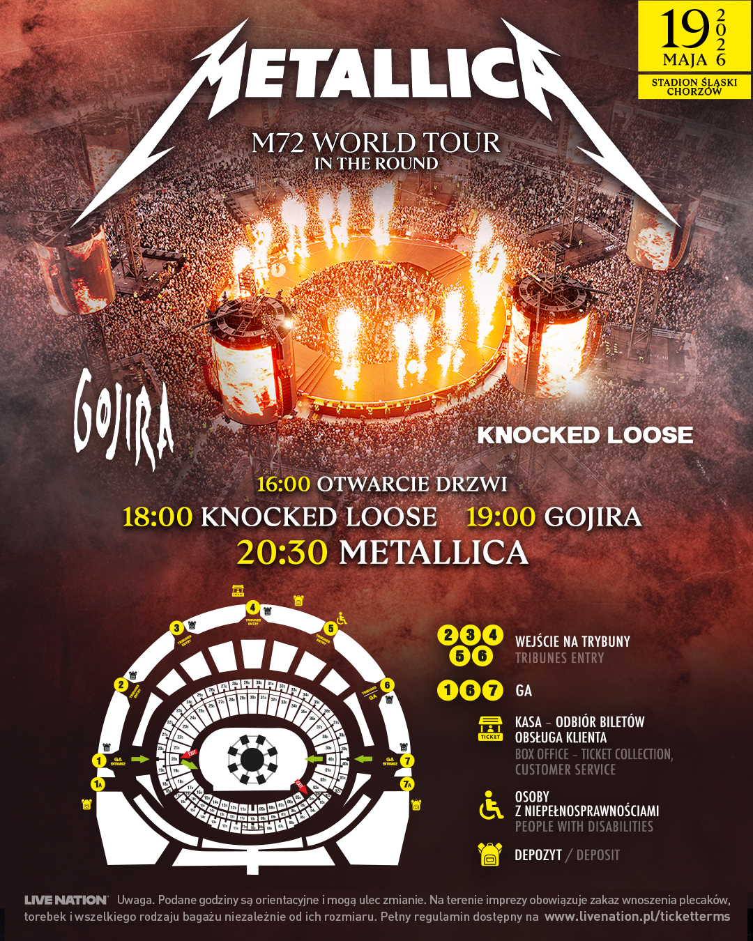 Metallica w Kotle Czarownic już we wtorek. Sprawdźcie harmonogram i najważniejsze informacje o koncercie.