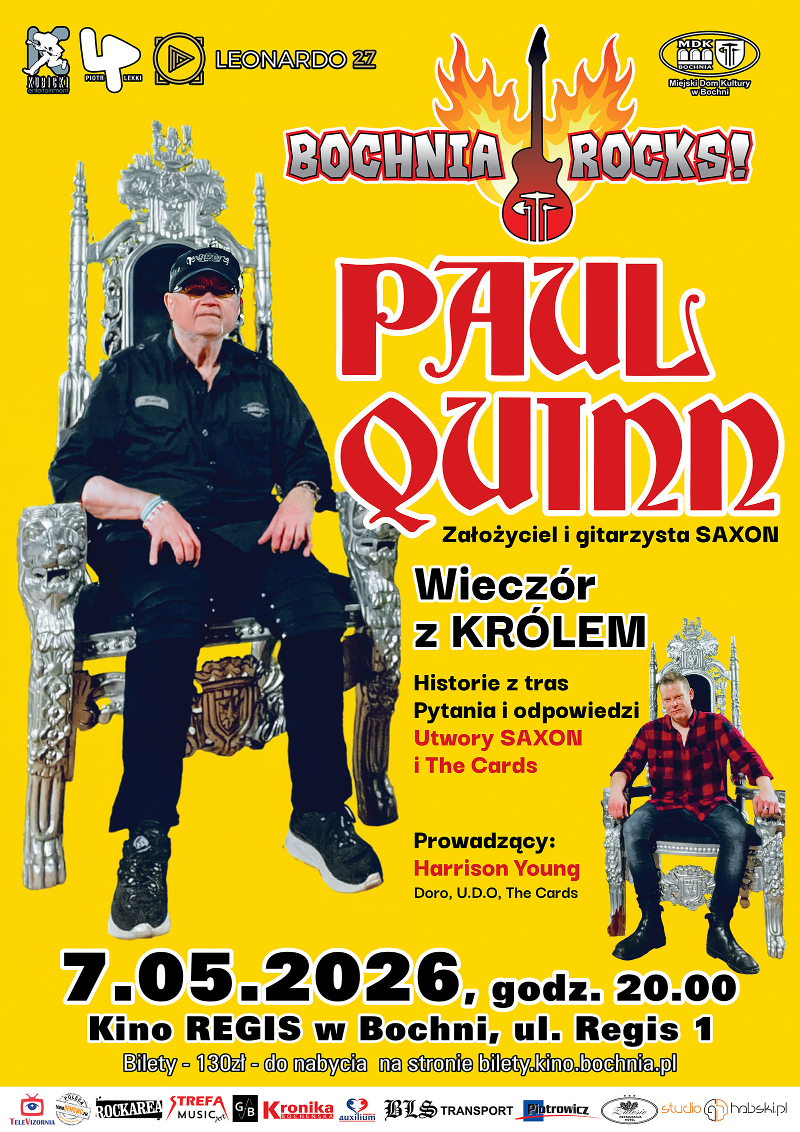 Paul Quinn (Saxon) i Harrison Young (The Cards, Doro, Udo) – akustyczny koncert – Bochnia Rocks 7 maja 2026