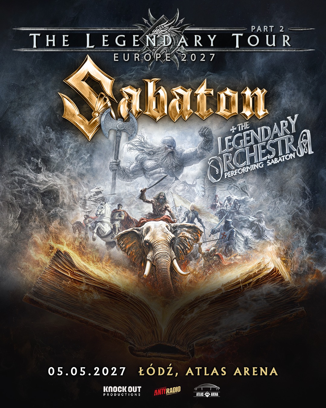 Sabaton powróci w chwale już 5 maja 2027 i zagra w łódzkiej Atlas Arenie