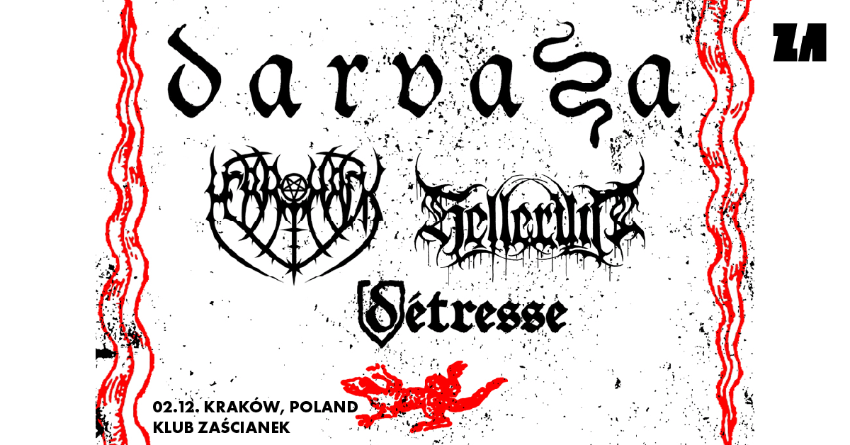 Darvaza, Merrimack, Helleruin i Detresse już 2 grudnia w krakowskim Zaścianku!