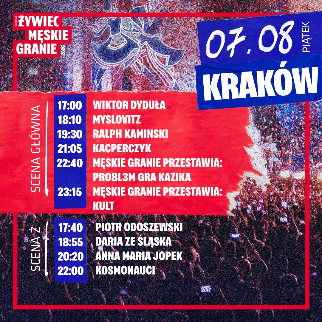Kraków kolejnym przystankiem Męskiego Grania. Przed nami dwa dni pełne muzyki