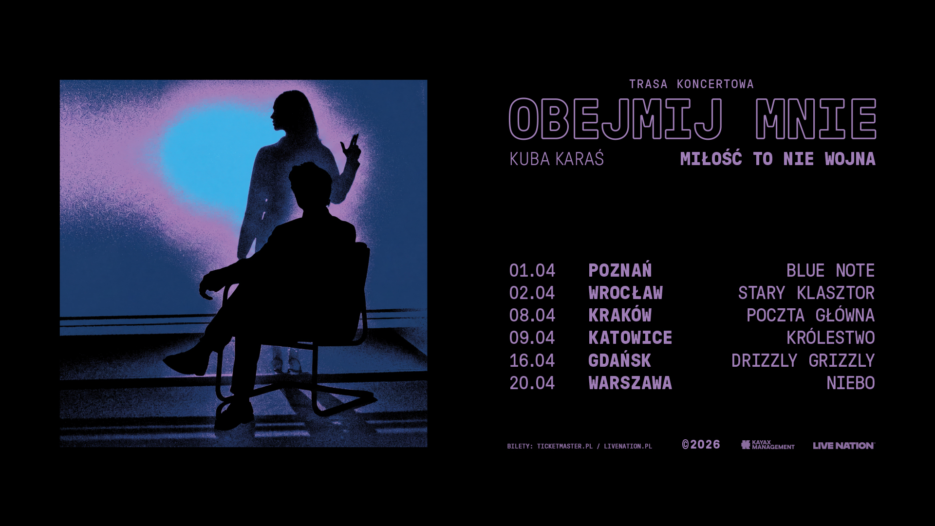 Kuba Karaś ogłasza trasę OBEJMIJ MNIE!